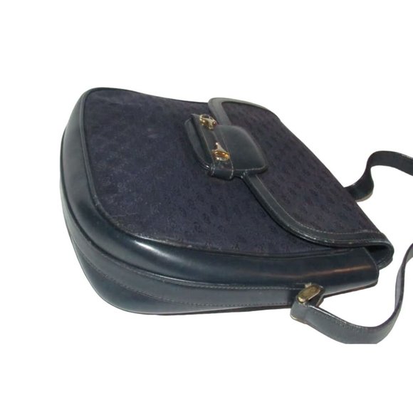 Gucci blue micro Guccissima 1955 horse-bit shoulder/crossbody - Picture 9 of 11